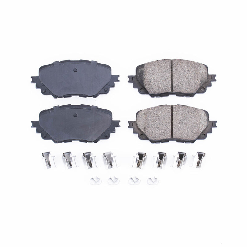 Power Stop 17-19 Fiat 124 Spider Front Z17 Evolution Ceramic Brake Pads w/Hardware Brake Pads - OE PowerStop