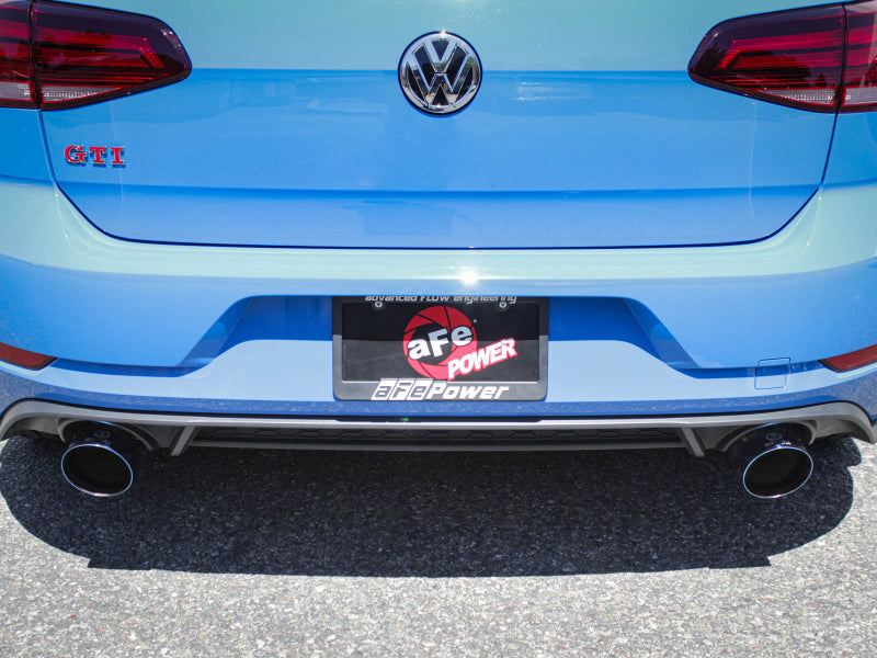 aFe 18-20 VW GTI (MK7.5) 2.0L MACH Force-Xp 3in to 2.5in 304 SS Axle-Back Exhaust System-Black Tips Axle Back aFe