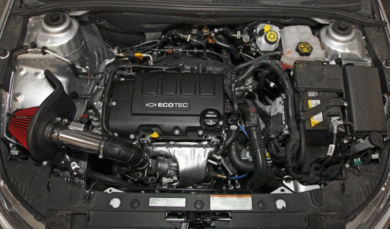 Spectre 11-15 Chevy Cruze 1.4L Air Intake Kit - Polished w/Red Filter Cold Air Intakes Spectre