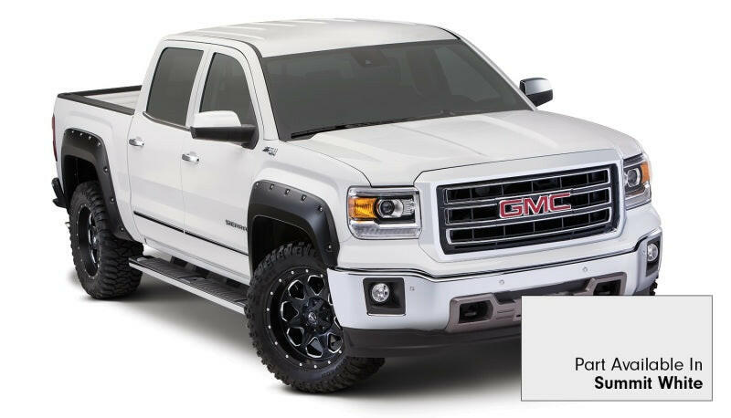 Bushwacker 19-21 Chevrolet Silverado 1500 Pocket Style Flares 4pc - Summit White Fender Flares Bushwacker