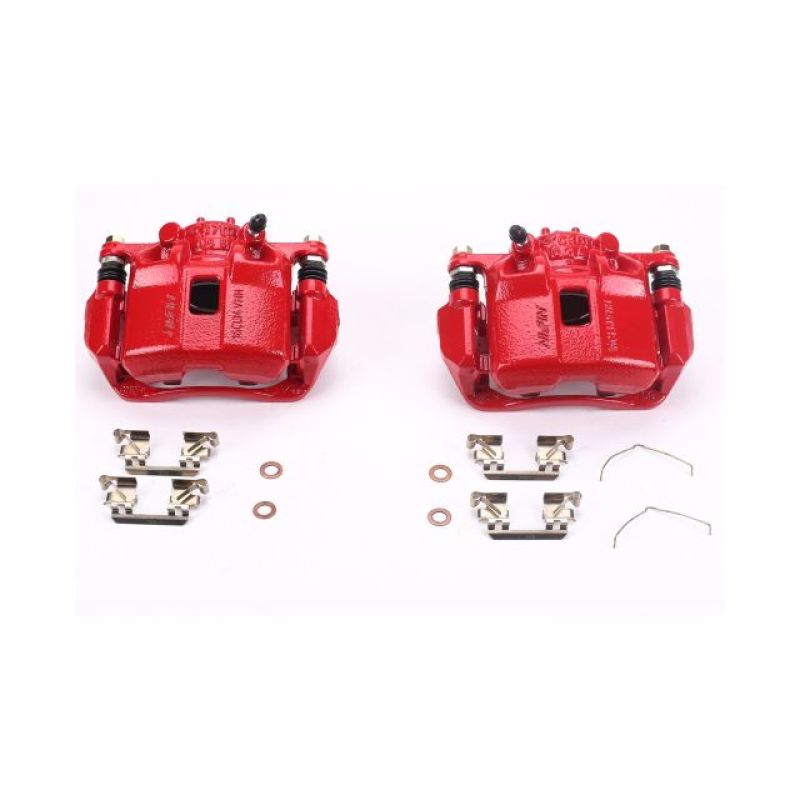 Power Stop 13-15 Acura ILX Front Red Calipers w/Brackets - Pair Brake Calipers - Perf PowerStop