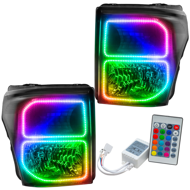 Oracle 11-16 Ford F250/350 LED HL - Black - ColorSHIFT w/ Simple Controller Headlights ORACLE Lighting