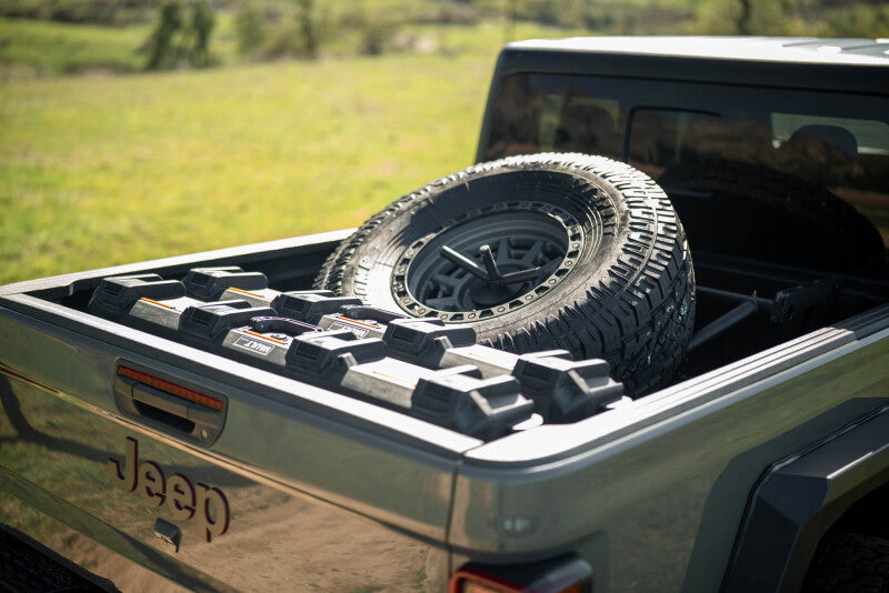 DV8 Offroad 2020+ Jeep Gladiator JT Adjustable In-Bed Tire Carrier Chase Racks DV8 Offroad
