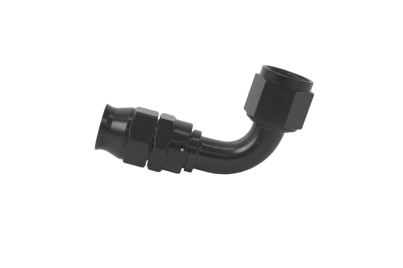 Aeromotive PTFE Hose End - AN-10 - 90 Deg - Black Anodized Fittings Aeromotive