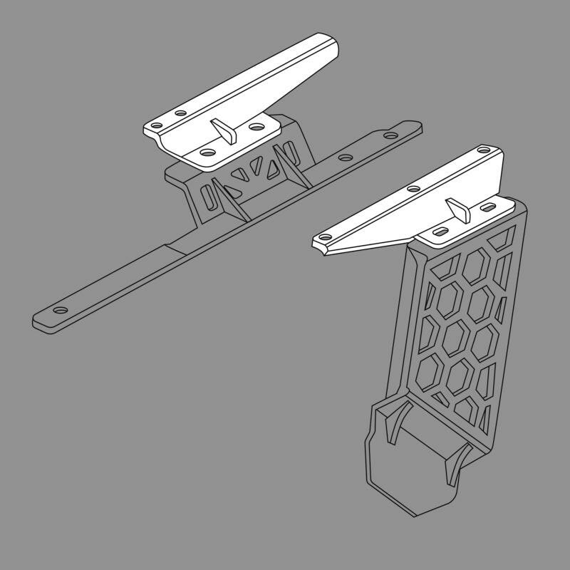 Go Rhino 19-22 Jeep Wrangler JLU SRM Roll Bar Mount Kit - Tex. Blk Roof Rack Go Rhino
