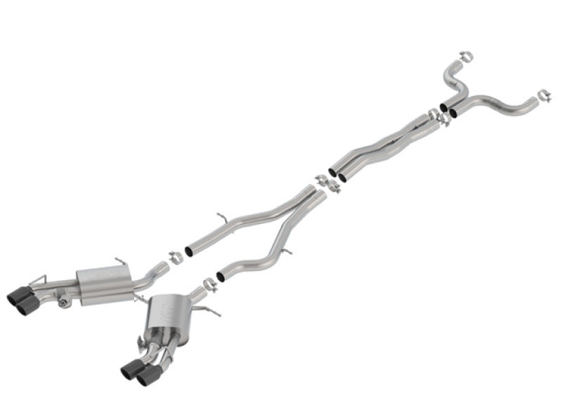 Borla 16-18 Cadillac CTS-V 6.2L V8 2.75in Diameter S Type Catback Exhaust w/ Valves Black Chrome Tip Catback Borla