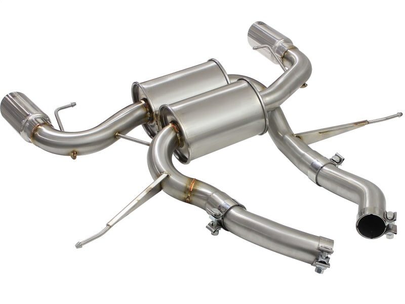 aFe MACHForce XP 2.5in Axle Back Stainless Exhaust w/ Polished Tips 07-13 BMW 335i 3.0L L6 (E90/92) Axle Back aFe