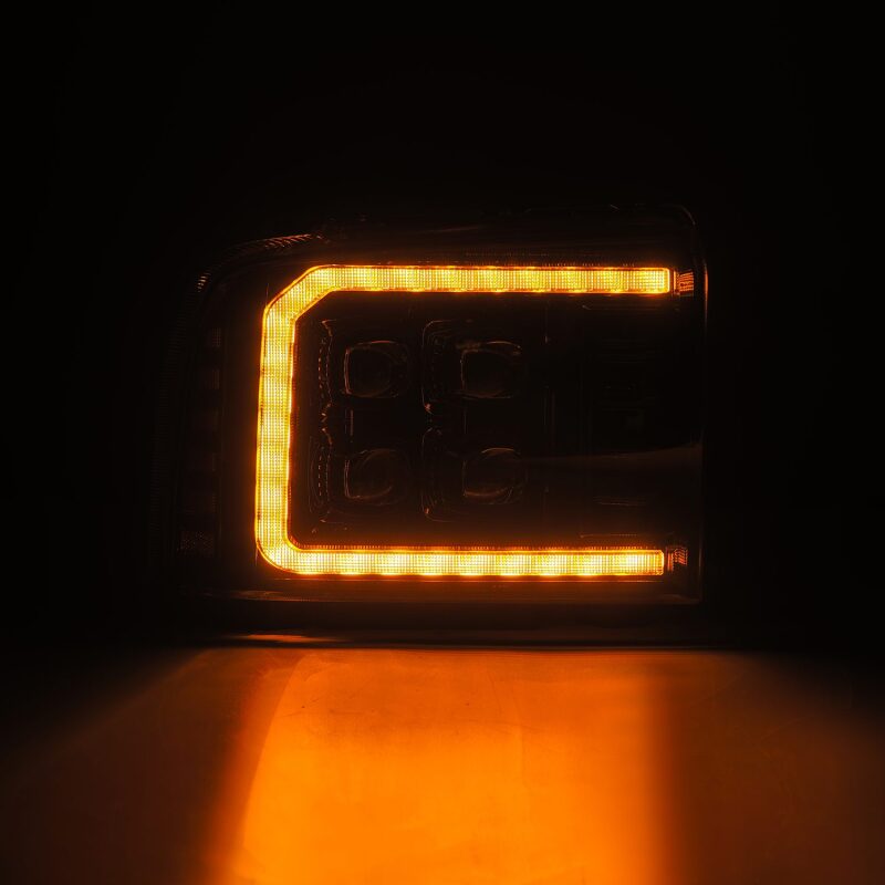 AlphaRex 05-07 Ford Super Duty/Excursion NOVA-Series LED Projector Headlights Alpha-Blk w/Activ Ligh Headlights AlphaRex