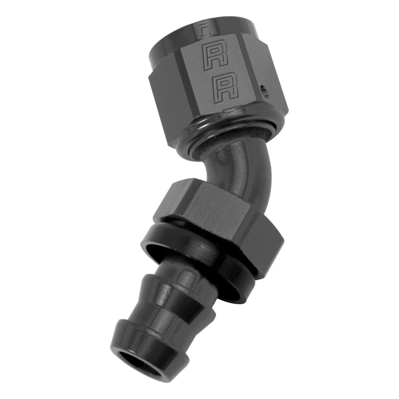 Russell Performance -8 AN Twist-Lok 45 Degree Hose End (Black) Fittings Russell