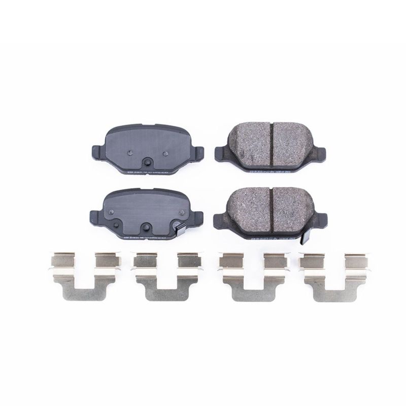 Power Stop 12-17 Fiat 500 Rear Z17 Evolution Ceramic Brake Pads w/Hardware Brake Pads - OE PowerStop