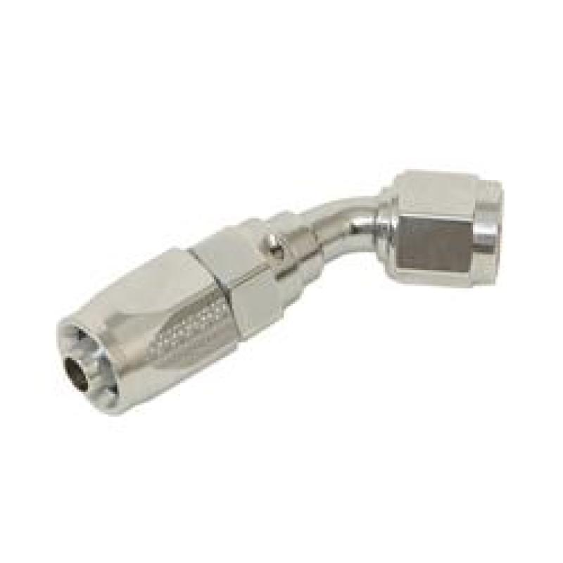 Fragola -12AN x 45 Degree Pro-Flow Hose End Chrome Fittings Fragola