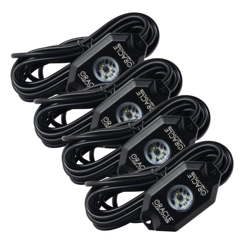 Oracle Underbody Wheel Well Rock Light Kit - White (4PCS) - 5000K Light Strip LED ORACLE Lighting