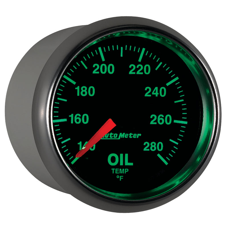 Autometer GS Series 2-1/16in Oil Temperature Gauge 140-280 Degrees Electric Full Sweep Gauges AutoMeter