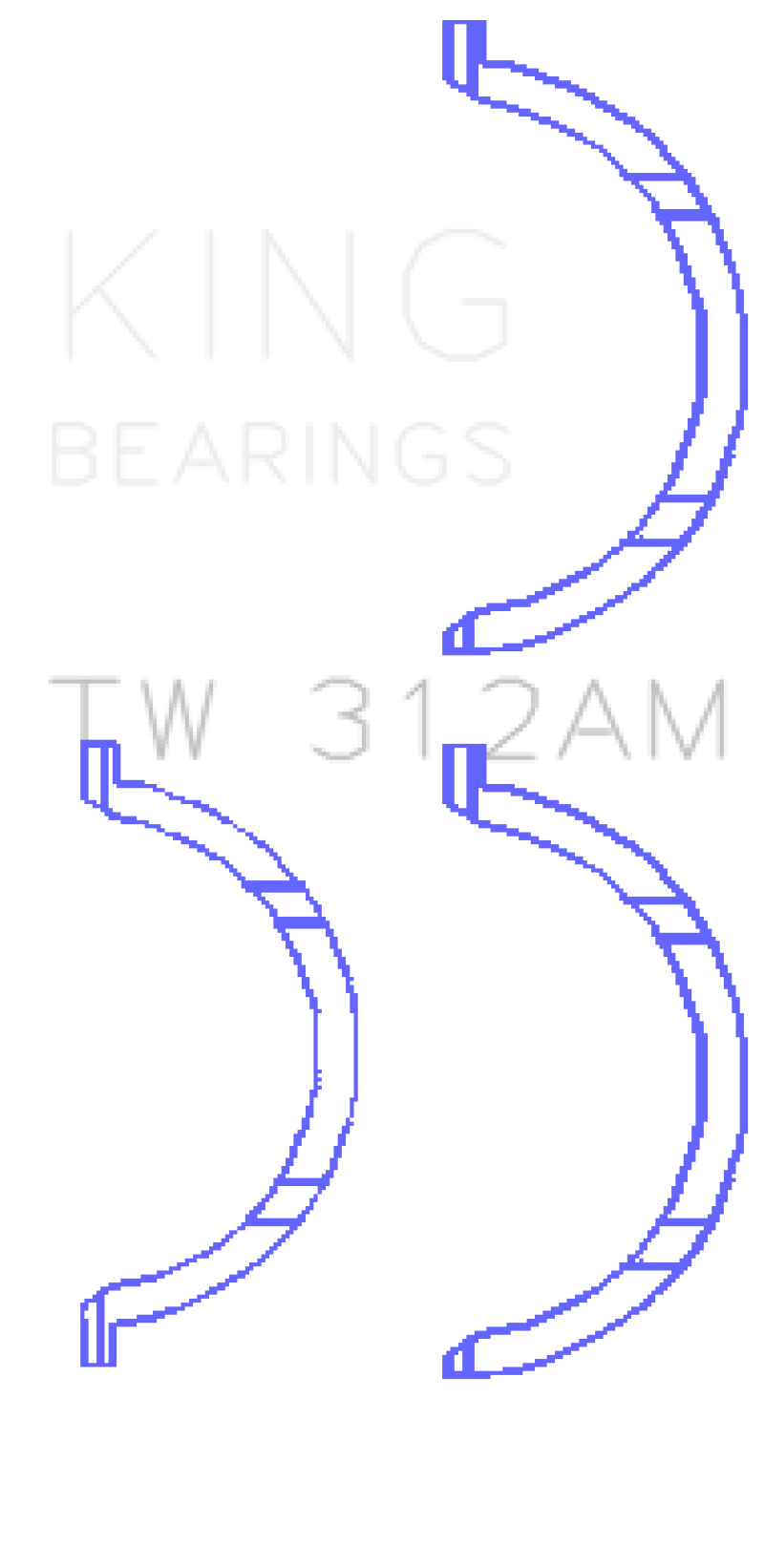 King Engine Bearings Chevrolet V8 6.6L Turbo Diesel 2001-09 Thrust Washer Set Bearings King Engine Bearings