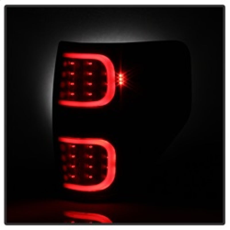 xTune Ford F150 09-14 LED Tail Lights - Black ALT-ON-FF15009-LBLED-BSM Tail Lights SPYDER