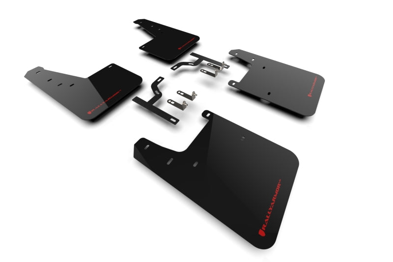 Rally Armor 23-25 Toyota Sequoia Black UR Mud Flap w/ Red Logo Mud Flaps Rally Armor