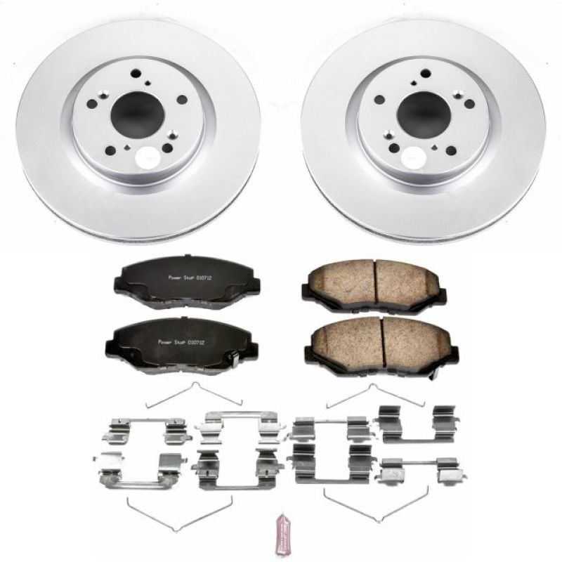Power Stop 12-16 Honda CR-V Front Z17 Evolution Geomet Coated Brake Kit Brake Kits - Performance Blank PowerStop