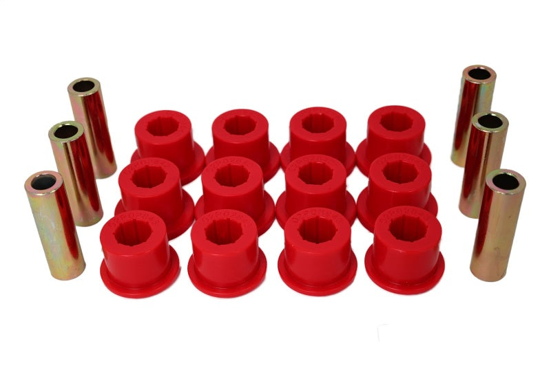 Energy Suspension 05-14 Toyota Tacoma Rear Leaf Spring Bushings - Red Bushing Kits Energy Suspension