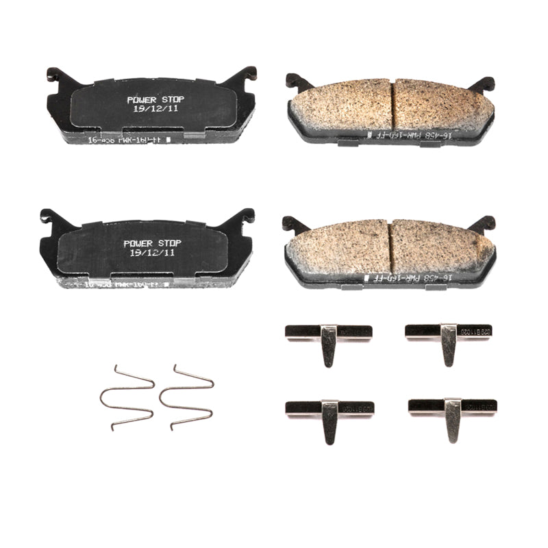 Power Stop 91-96 Ford Escort Rear Z17 Evolution Ceramic Brake Pads w/Hardware Brake Pads - OE PowerStop