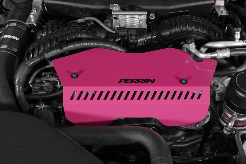 PERRIN 22-25 Subaru WRX Pulley Cover - Hyper Pink (TALL - For Use w/o PERRIN AOS) Engine Covers Perrin Performance
