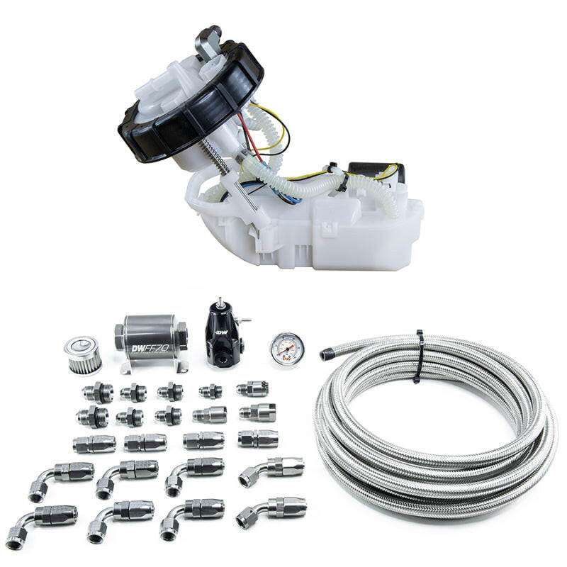 DeatschWerks 01-05 Honda Civic/02-06 Acura RSX DW400 Pump Module & Return Kit w/CPE Fuel Lines Fuel Pumps DeatschWerks