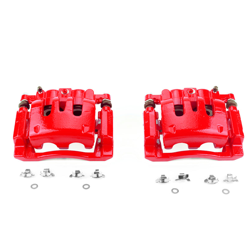 Power Stop 08-12 Ford F-250 Super Duty Rear Red Calipers w/Brackets - Pair Brake Calipers - Perf PowerStop