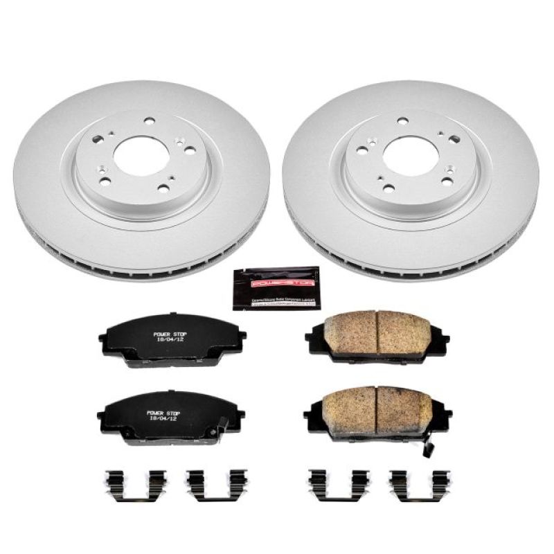 Power Stop 02-06 Acura RSX Front Z17 Evolution Geomet Coated Brake Kit Brake Kits - Performance Blank PowerStop
