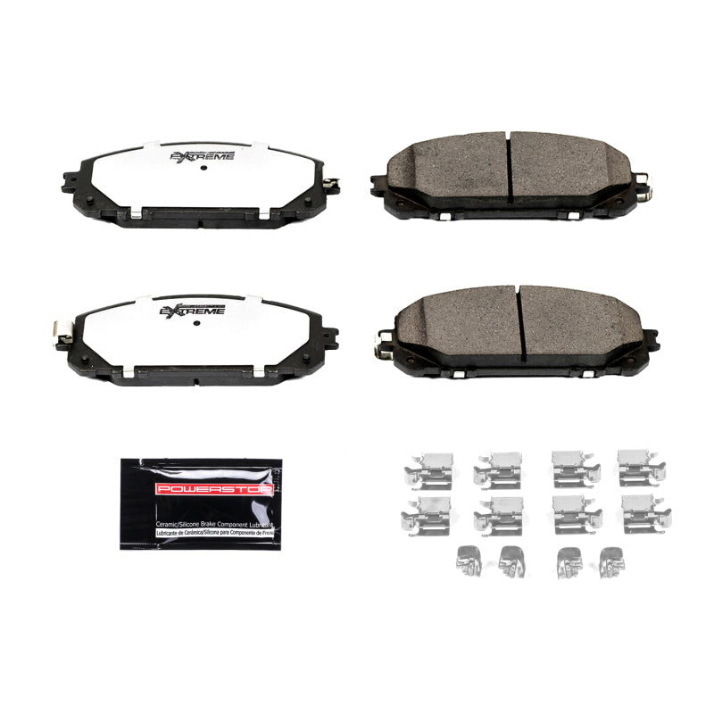 Power Stop 14-15 Jeep Cherokee Front Z36 Truck & Tow Brake Pads w/Hardware Brake Pads - Performance PowerStop