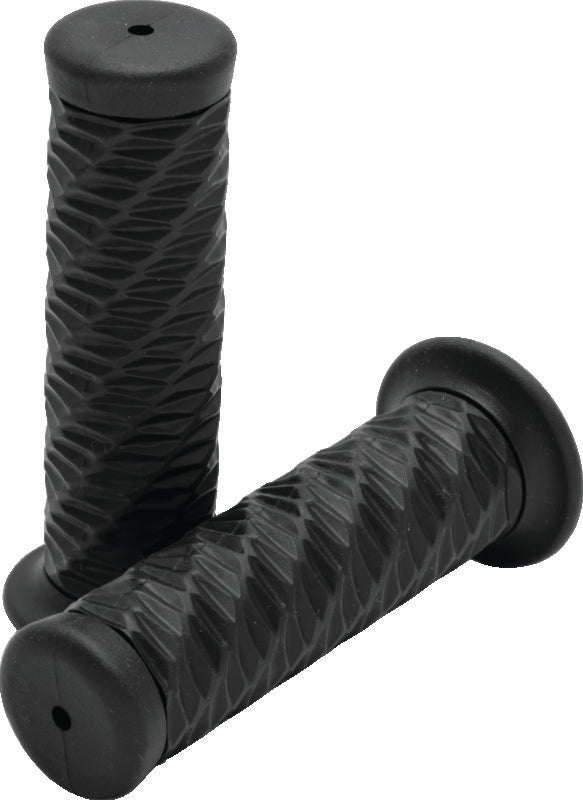 Bikers Choice 1 Inch Black Spiral Grip Grips Bikers Choice
