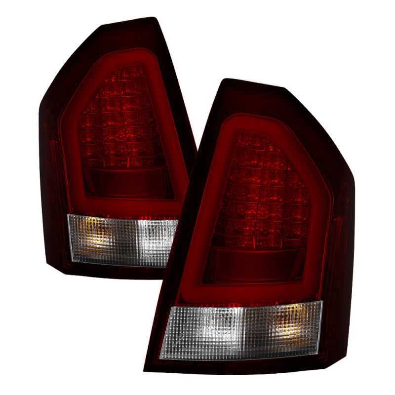 Spyder 05-07 Chrysler 3000C Version 2 Light Bar LED Tail Lights - Red Clear (ALT-YD-C305V2-LED-RC) Tail Lights SPYDER