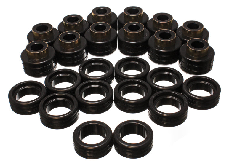 Energy Suspension 92-99 GM Denal XL/Suburban 2WD/Yukon XL 2WD Black Body (Cab) Mount Set Bushing Kits Energy Suspension