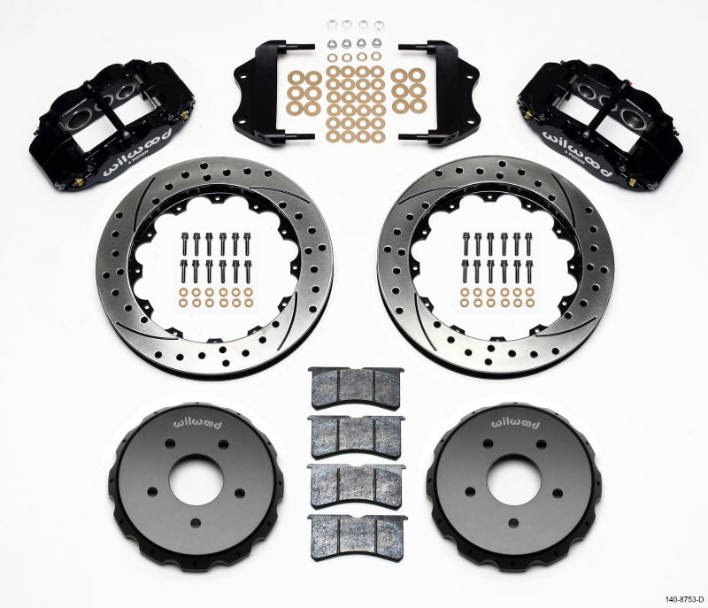 Wilwood Narrow Superlite 6R Front Hat Kit 13.06in Drilled 2004-2006 Pontiac GTO Big Brake Kits Wilwood