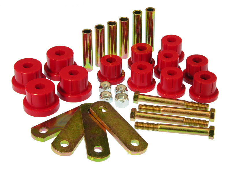 Prothane 67-81 Chevy Camaro HD Spring & Shackles Bushings - Red Bushing Kits Prothane