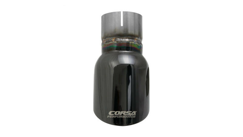 Corsa Single Universal 2.5in Inlet / 3.5in Outlet Black PVD Pro-Series Tip Kit Tips CORSA Performance