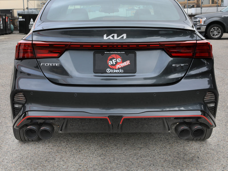 aFe 22-24 Kia Forte GT 1.6L 3in-2.5in 304 Stainless Steel Axle-Back Exhaust w/ Carbon Fiber Tips Axle Back aFe