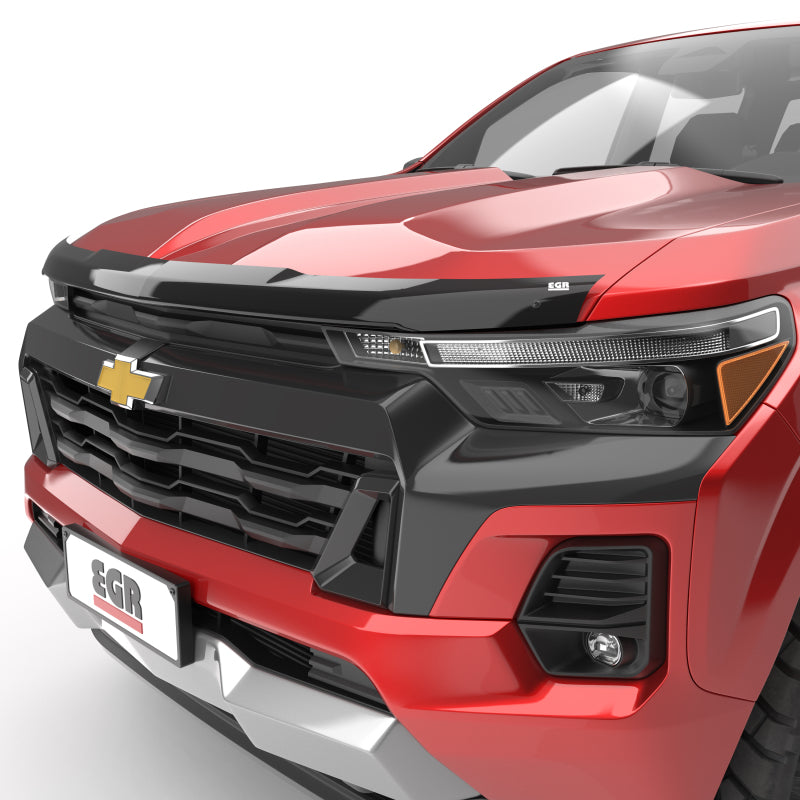 EGR 16-24 Nissan Titan XD Superguard Hood Guard - Dark Smoke Hood Deflectors EGR