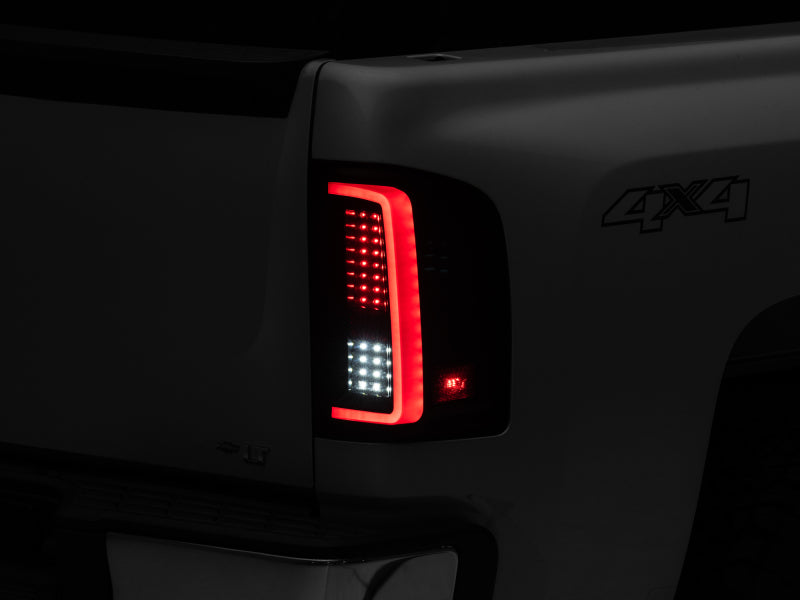 Raxiom 07-13 Chevy Silverado 1500 G2 LED Tail Lights- Black Housing (Clear Lens) Tail Lights Raxiom