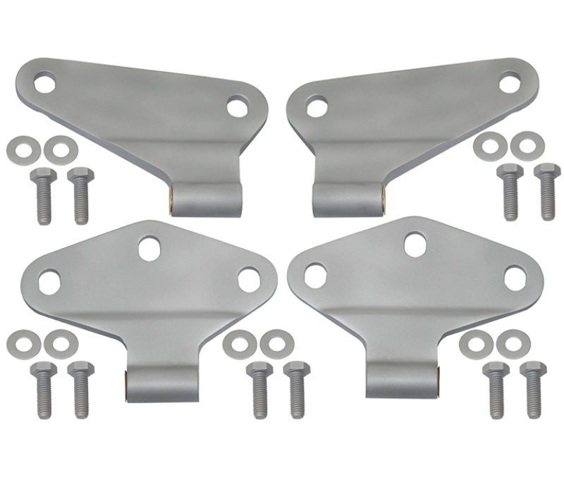 Kentrol 07-18 Jeep Wrangler JK Body Door Hinge Set 4 Pieces 2 Door Bare Grey Doors Kentrol