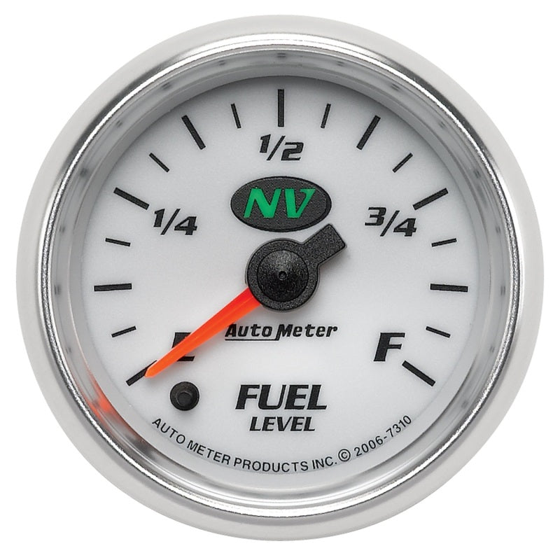 AutoMeter Gauge Fuel Level 2-1/16in. 0-280 Ohm Programmable NV Gauges AutoMeter