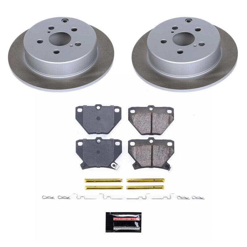 Power Stop 03-07 Toyota Matrix Rear Semi-Coated Rotor Kit Brake Kits - Performance Blank PowerStop