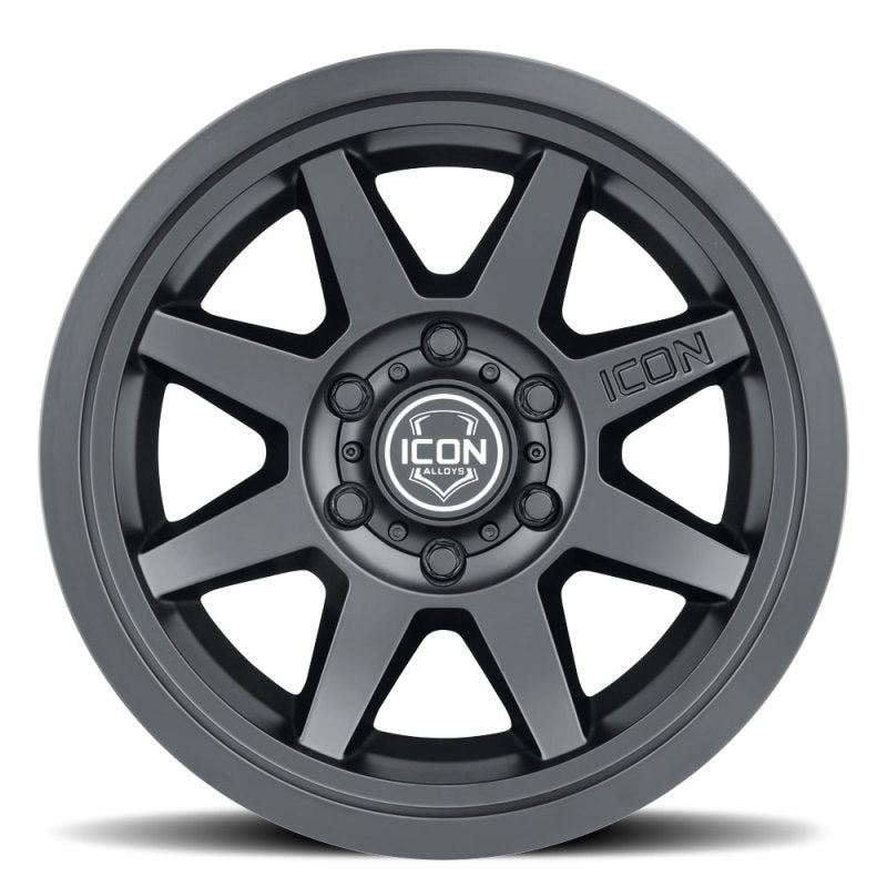 ICON Rebound SLX 17x8.5 6 x 135 6mm Offset 5.75in BS 87.1mm Bore Satin Black Wheel Wheels - Cast ICON