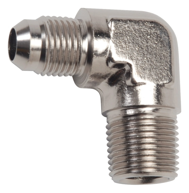 Russell Performance -6 AN to 1/4in NPT 90 Degree Flare to Pipe Adapter (Endura) Fittings Russell