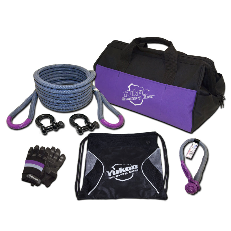 Yukon Recovery Gear Kit w/7/8in Kinetic Rope Tow Straps Yukon Gear & Axle