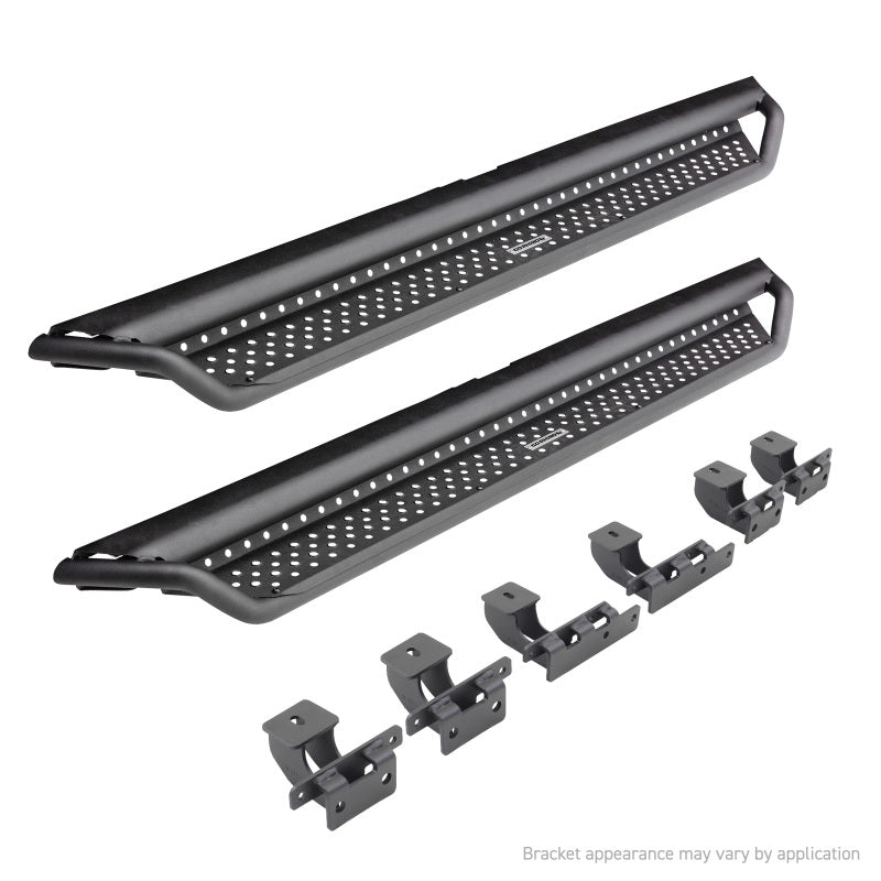 Go Rhino 22-24 Toyota Tundra Double-Cab Dominator Xtreme D1 SideSteps (incl. Brackets) - Black Side Steps Go Rhino