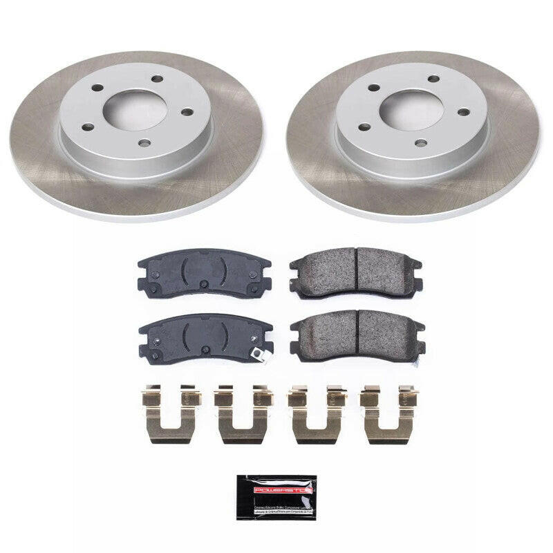 Power Stop 92-96 Cadillac Seville Rear Semi-Coated Rotor Kit Brake Kits - Performance Blank PowerStop