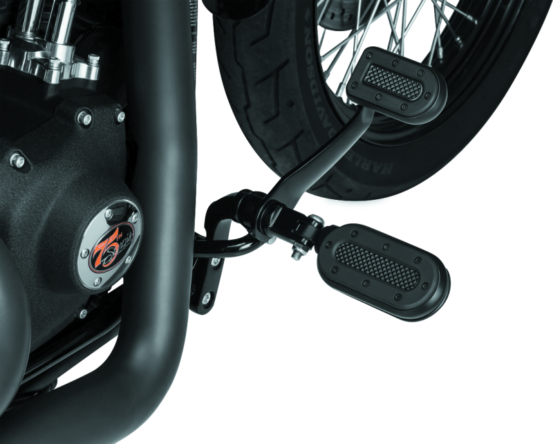 Kuryakyn Heavy Industry Switchblade With Adapter Satin Black Footpegs Kuryakyn