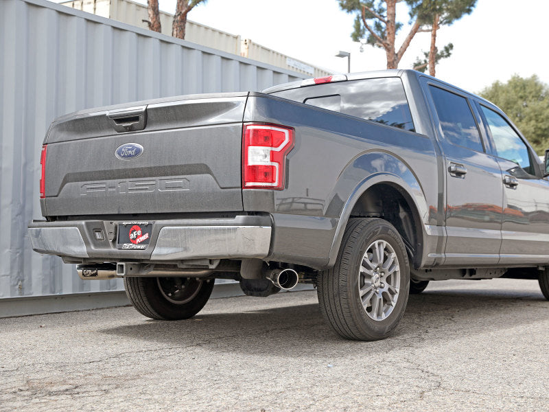 aFe Gemini XV 3in 304 SS Cat-Back Exhaust 15-20 Ford F-150 V6 2.7L/3.5 w/ Polished Tips Catback aFe