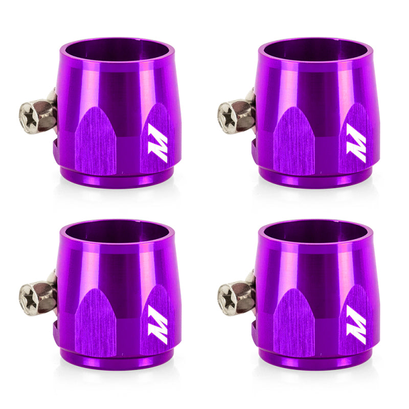 Mishimoto Aluminum -12AN Hex Finishers - Purple Oil Coolers Mishimoto