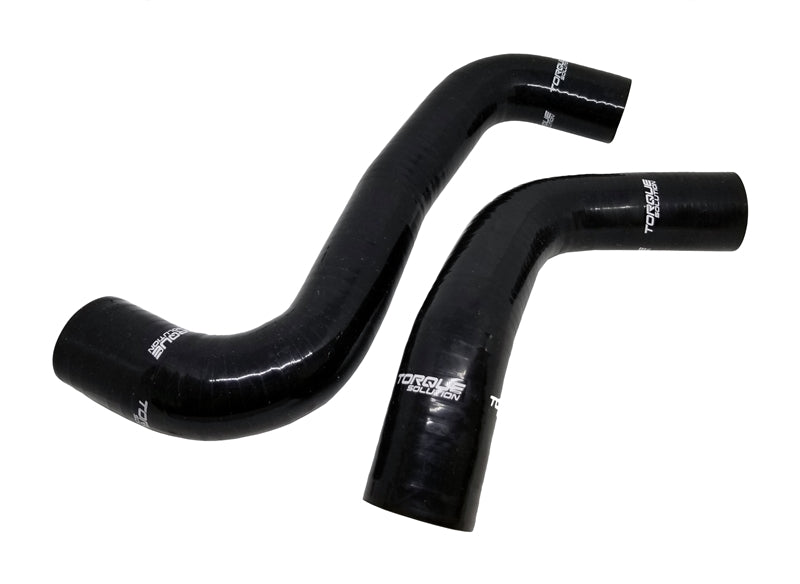 Torque Solution 08-14 Subaru WRX / 08-18 STI / 09-13 Forester XT Silicone Radiator Hose Kit - Black Radiator Hoses Torque Solution