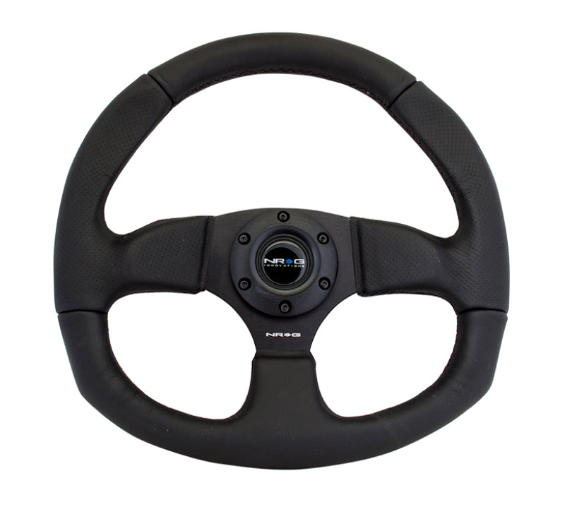 NRG Reinforced Steering Wheel (320mm Horizontal / 330mm Vertical) Leather w/Black Stitching Steering Wheels NRG